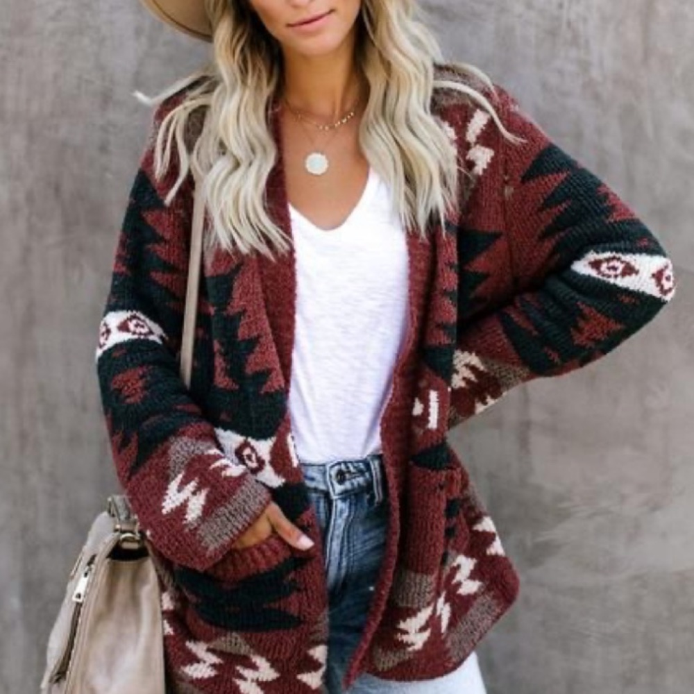 🔹New🔹 Tribal Western Boho Sweater - Picture 2 of 8